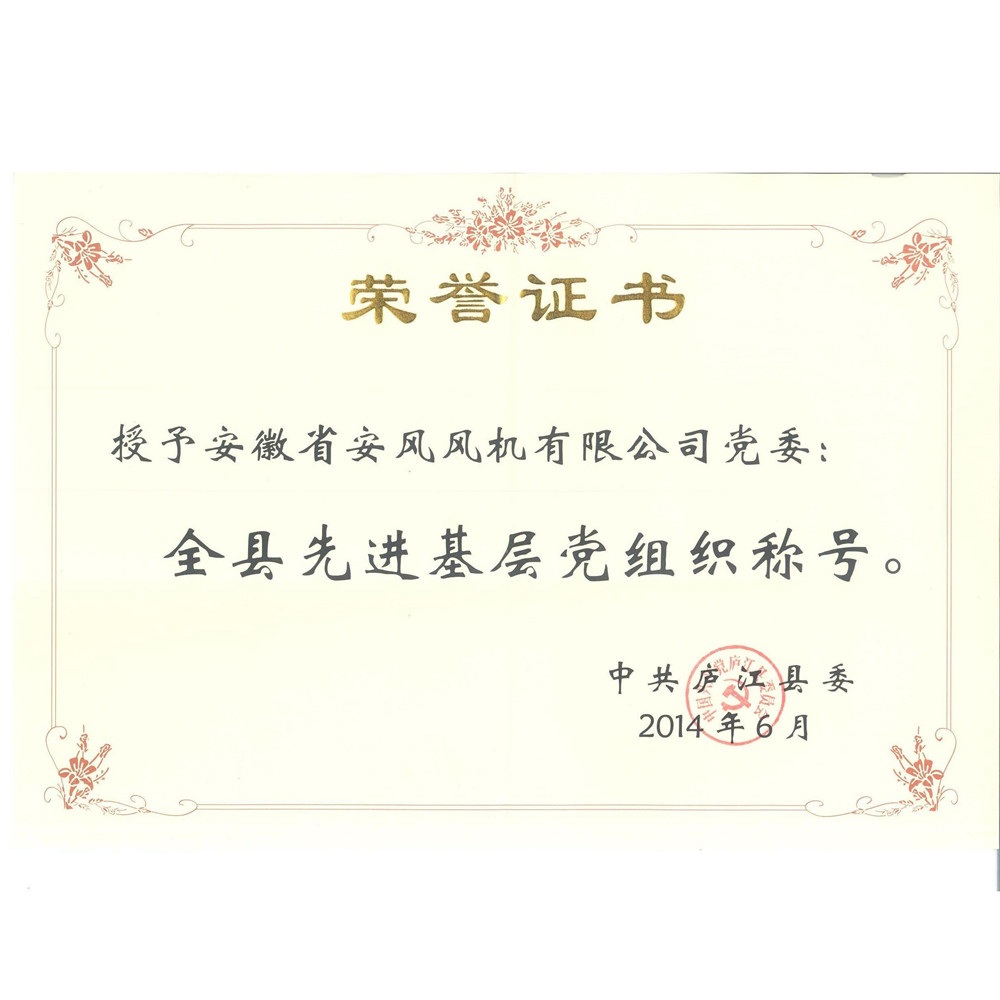 全县先进基层党组织（2014